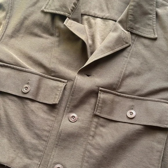 UNIQLO U x CHRISTOPHE LEMAIRE Unisex Jersey Shirt Jacket w/ Front Pockets Size L - Picture 12 of 15